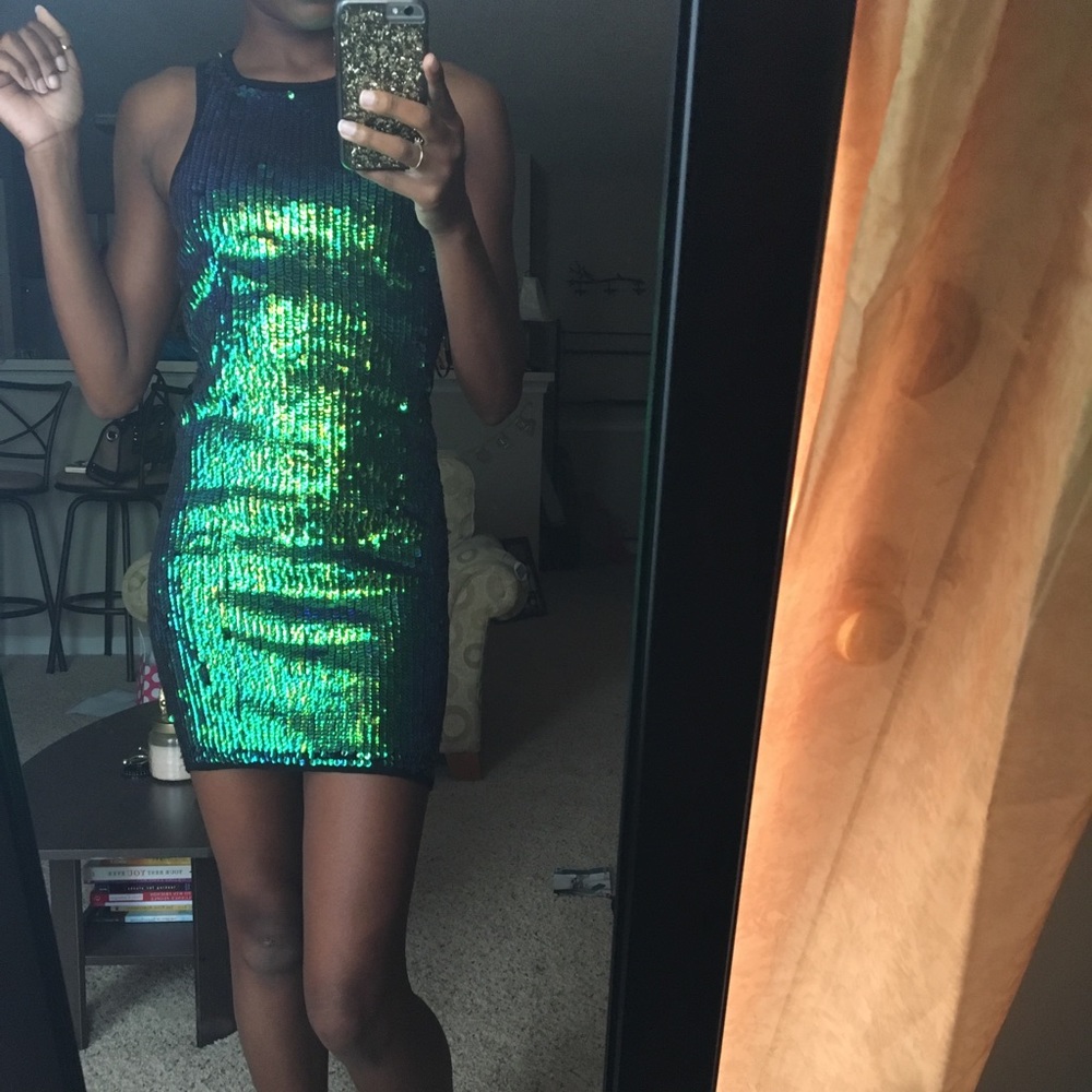 Black Sequin Dress
